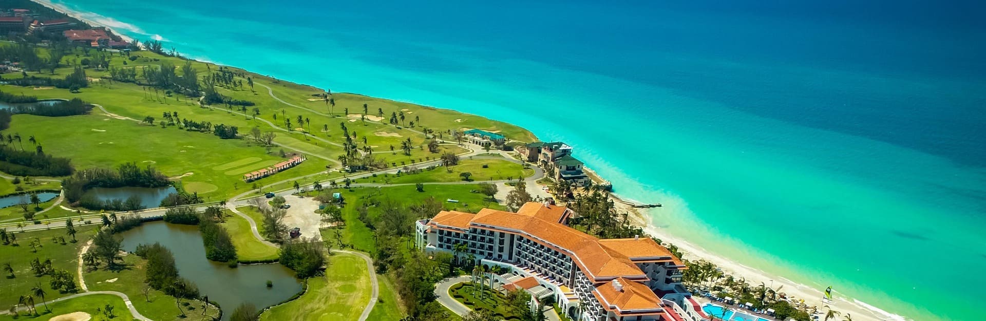 Luftaufnahme Varadero Melia las Américas, Herrenhaus Xanadu, Golfplatz, Kuba